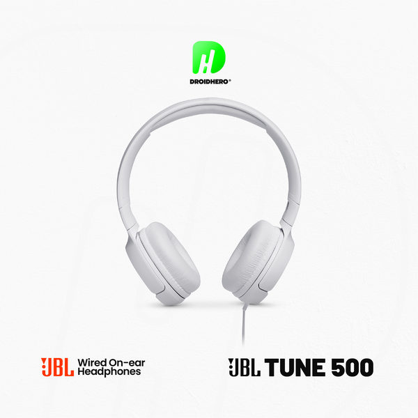 JBL TUNE 500 - Wired On-Ear Headphones - White