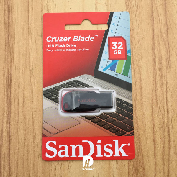SANDISK 32GB CRUZER BLADE USB FLASH DRIVE